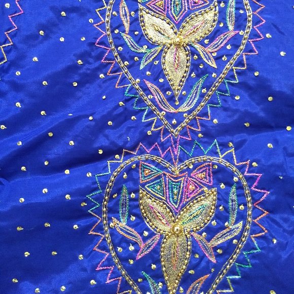 vintage 80s purple silk beaded embroidered gown NWOT ๐HOST PICK ๐ - Picture 6 of 12